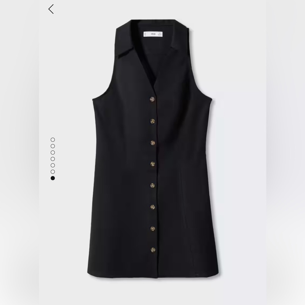 Ramie Dress with Buttons